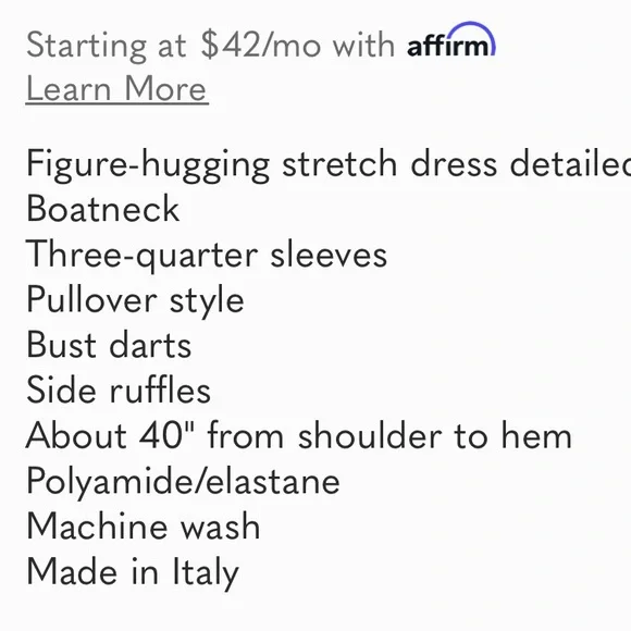 Chiara Boni ruffled Black dress black size stretch off shoulder slits body con - Picture 6 of 6